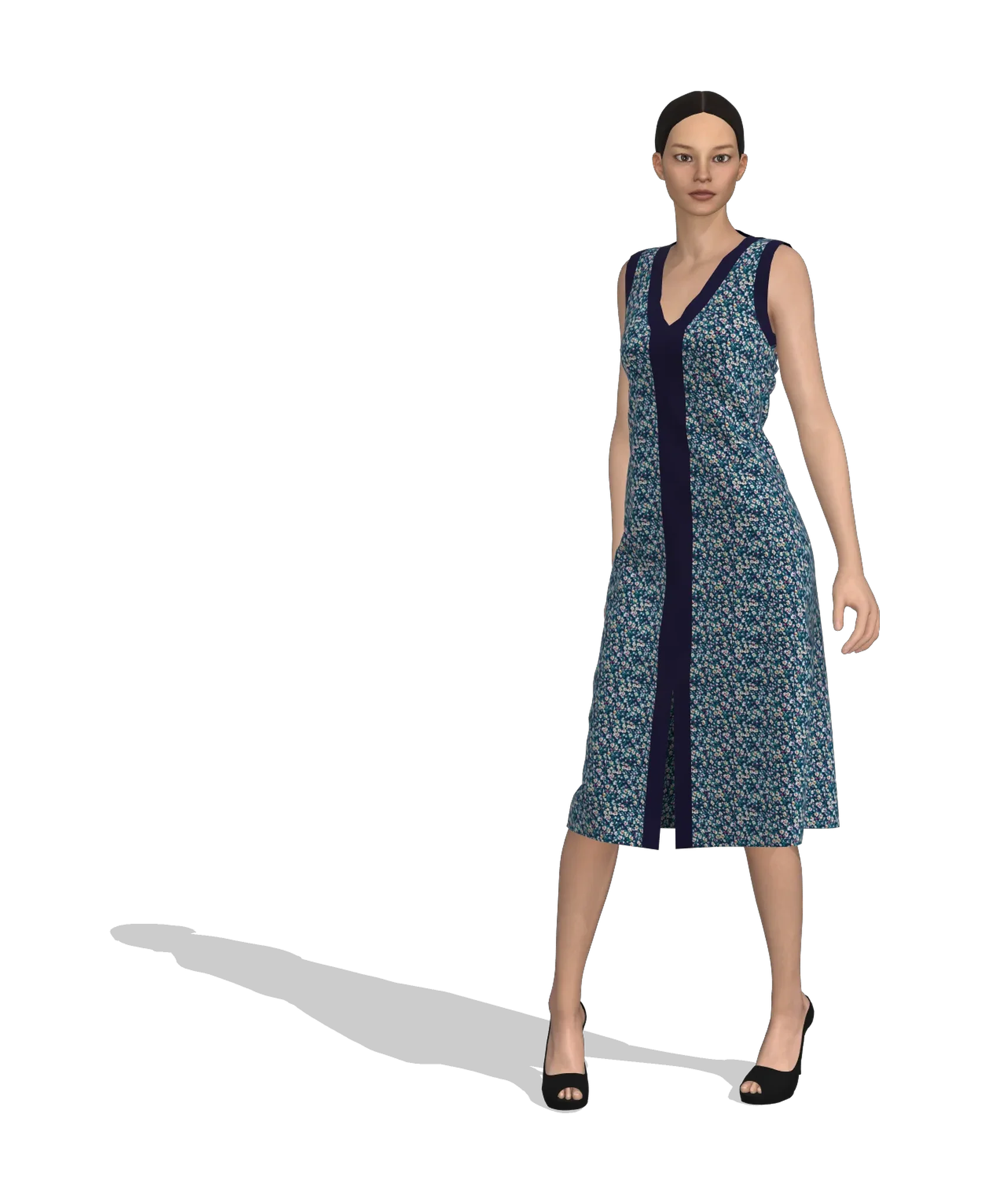 KDscion p17 sleeveless midi dress